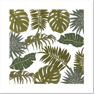 Palm leaf pattern Posters and Art